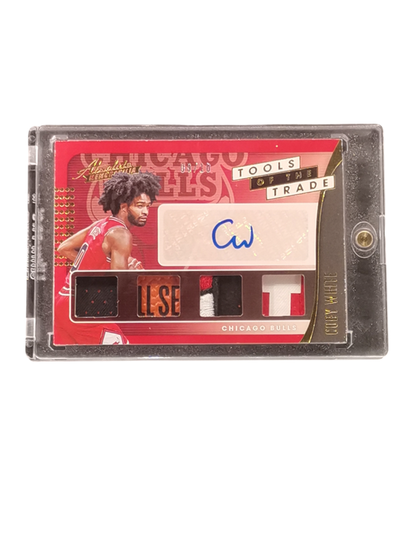 2019-20 Panini Absolute Coby White Auto Relic Card 9/10 #TT4-CBW