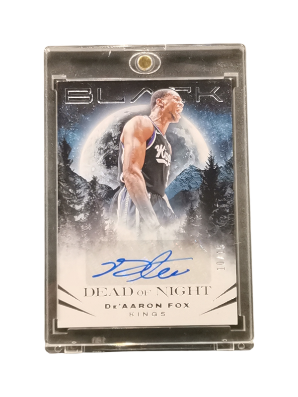 2023-24 Panini Black Basketball De-Aaron Fox Auto 10/15
