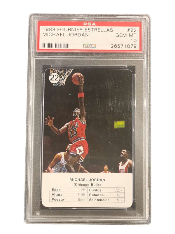 1988 Fournier Estrellas Michael Jordan #22 PSA 10