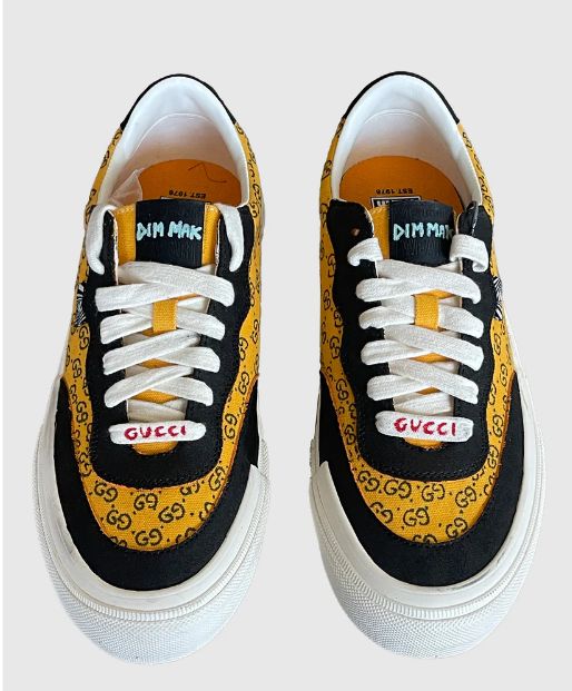 AOKI1OF1 Yellow Designer Skater Shoes #1004