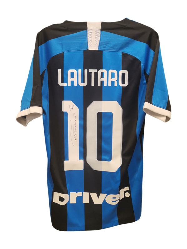 Lautaro Martinez Signed Internazionale 2019-20 Home shirt w/ Fan Style Numbers