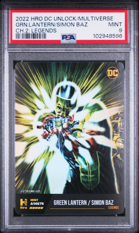 2022 HRO DC Unlock/Multiverse GRN.Lantern/Simon Baz CH.2: Legends PSA 9