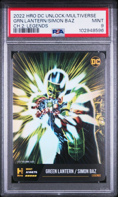 2022 HRO DC Unlock/Multiverse GRN.Lantern/Simon Baz CH.2: Legends PSA 9