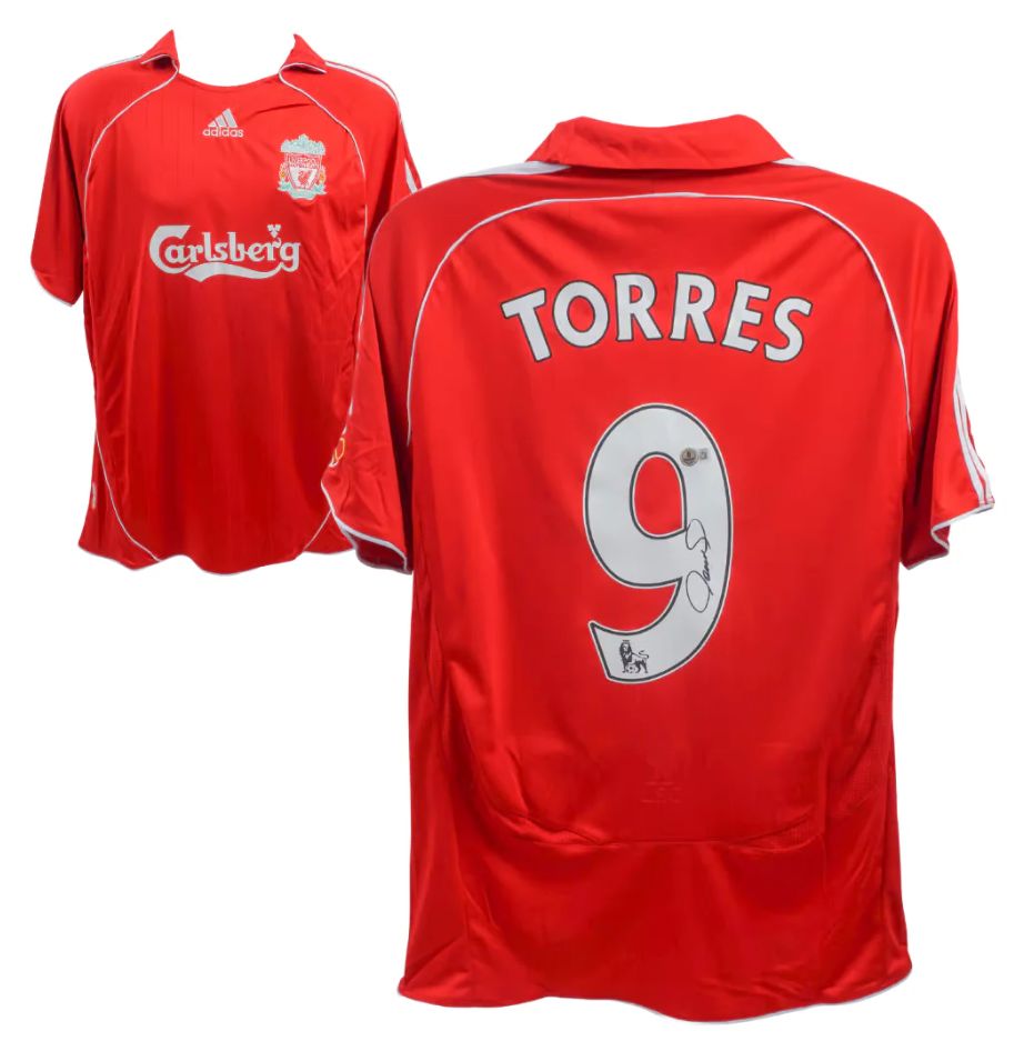 Fernando Torres Signed Liverpool FC Home Soccer Jersey #9