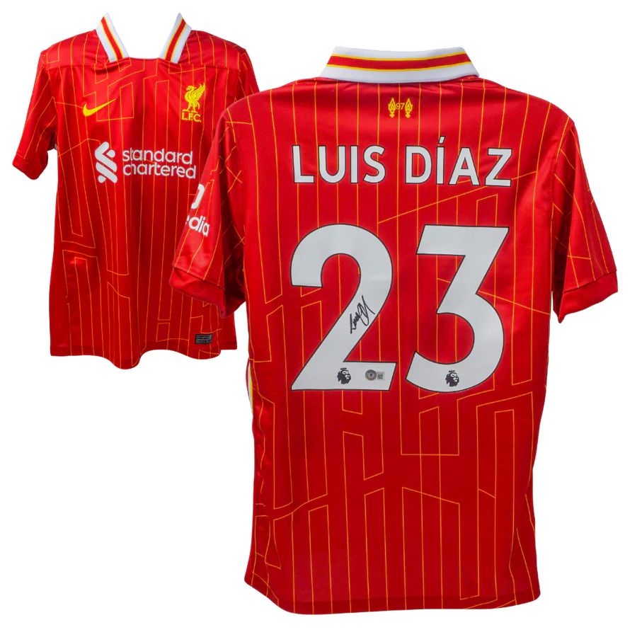 Luis Diaz Signed Liverpool FC Home Soccer Jersey #23