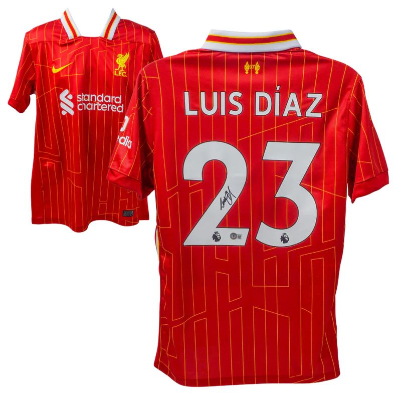 Luis Diaz Signed Liverpool FC Home Soccer Jersey #23