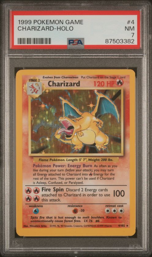 1999 Pokemon Game Charizard-Holo #4 PSA 7