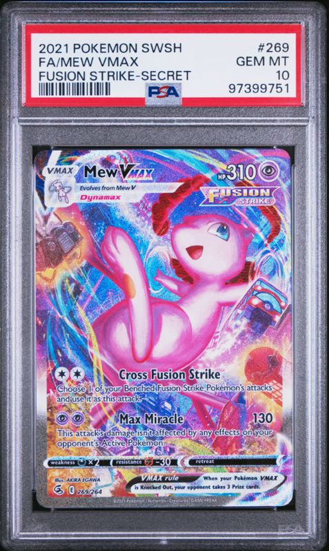 2021 Pokemon Swsh #269 Fa/Mew Vmax PSA 10