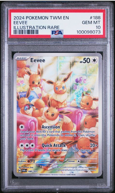 2024 Pokemon Twm En #188 Eevee PSA 10