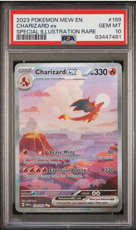 2023 Pokemon Mew En #199 Charizard Ex PSA 10