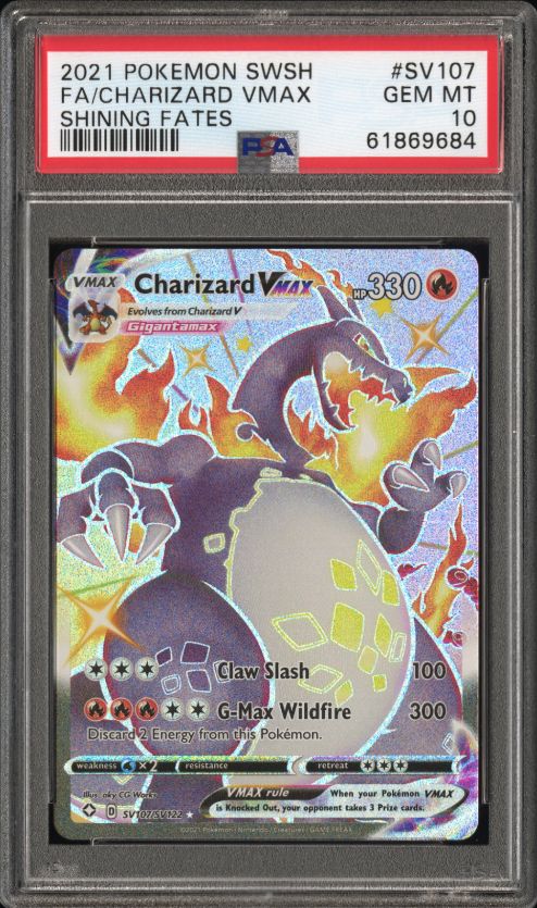 2021 Pokemon Swsh #Sv107 Fa/Charizard Vmax PSA 10