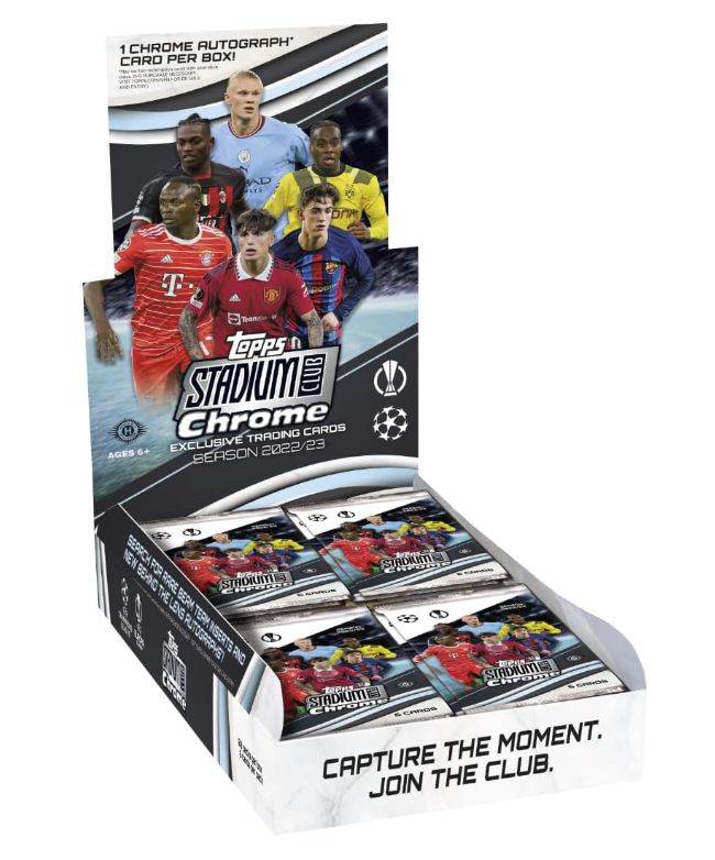 2022-23 Topps Stadium Club Chrome UEFA Club Competitions Hobby Box