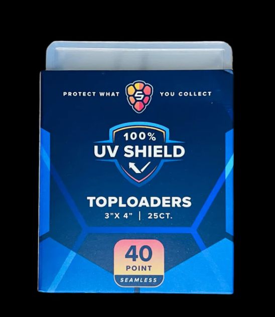 3&quot;x4&quot; Toploader 40PT - UV Shield Standard Clear Seamless Frame