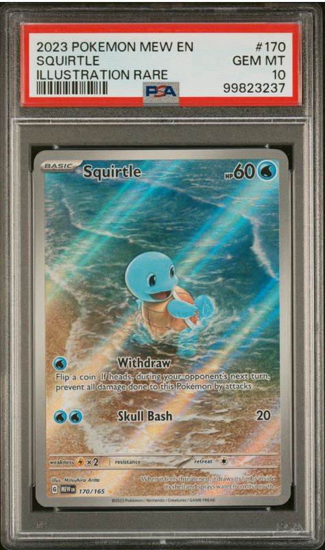 2023 Pokemon Mew En Squirtle Illustration Rare #170 PSA 10