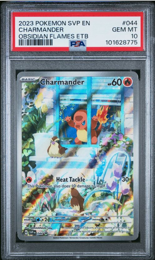 2023 Pokemon SVP En Charmander Obsidian Flames ETB #044 PSA 10