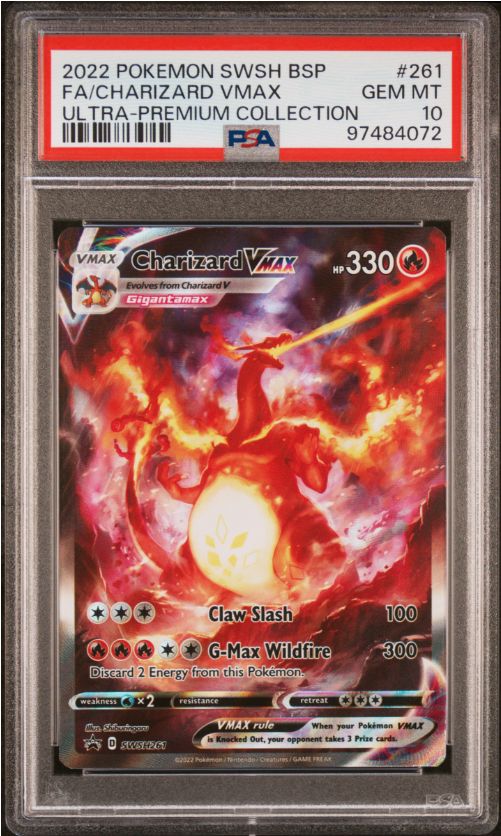 2022 Pokemon SWSH BSP FA/Charizard Vmax Ultra - Premium Collection #261 PSA 10