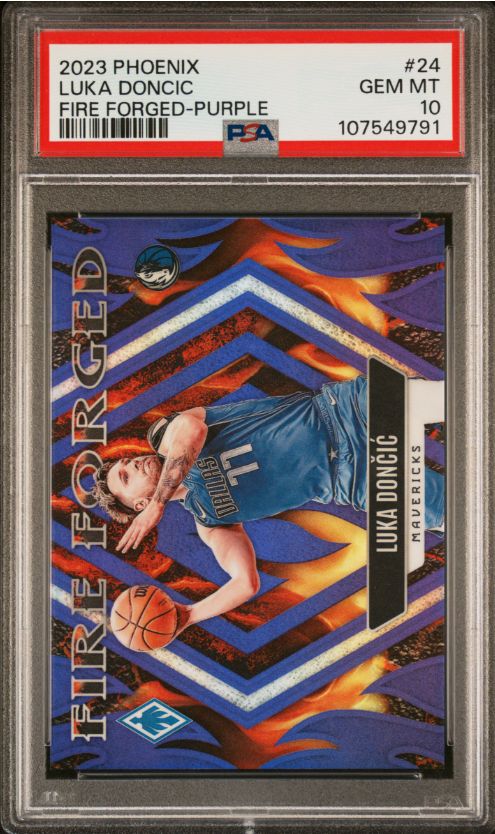 2023 Phoenix Luka Doncic Fire Forged-Purple #24 PSA 10
