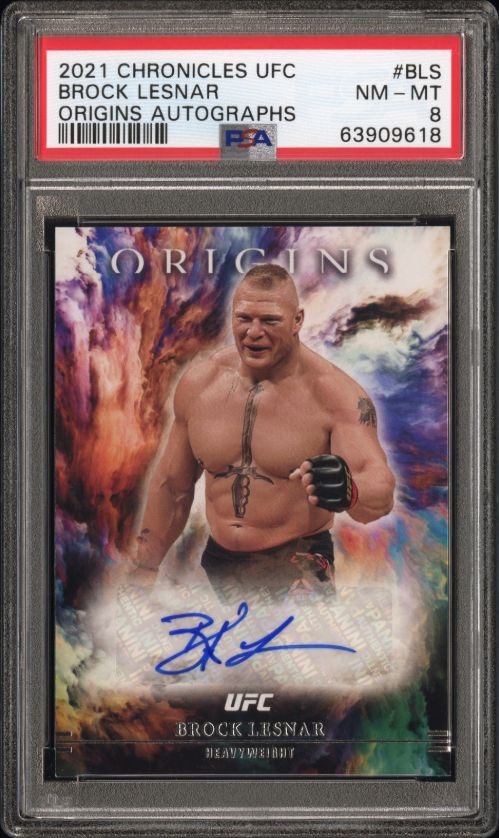 2021 Chronicles UFC Brock Lesnar Origins Autographs #BLS PSA 8