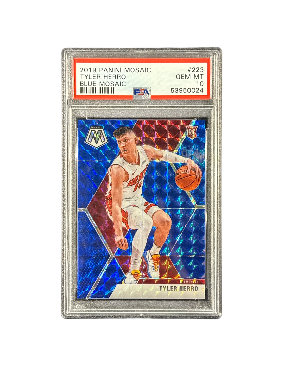 2019 Panini Mosaic Tyler Herro Blue Mosaic #223 PSA 10