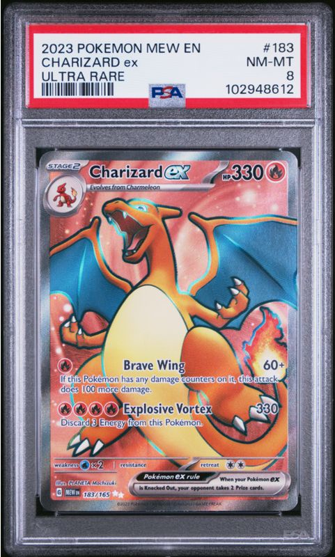2023 Pokemon Mew En Charizard Ex #183 PSA 8