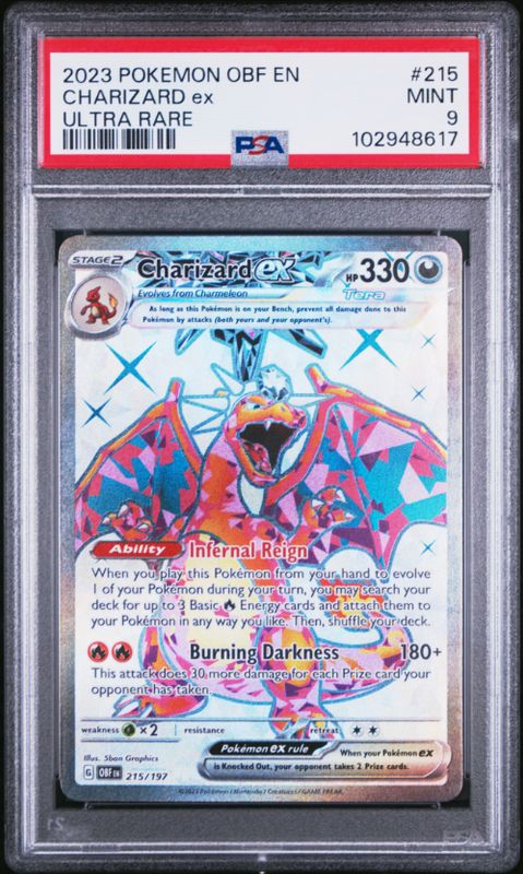 2023 Pokemon Obf En Charizard Ex #215 PSA 9