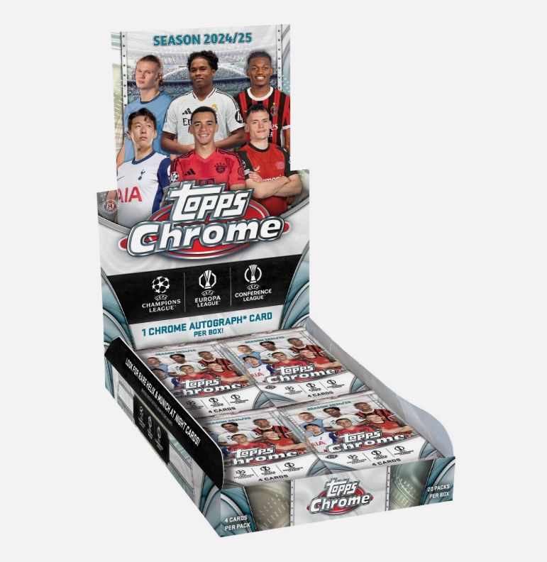 2024-25 Topps Chrome UEFA Club Competitions Hobby Box