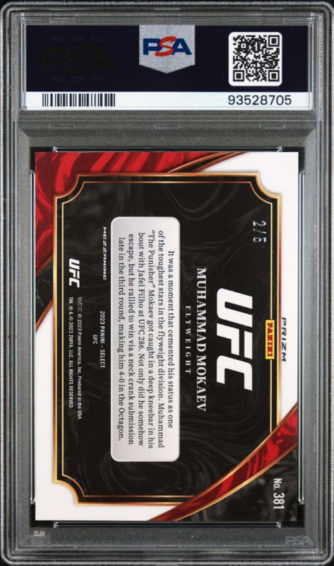 2023 Select UFC Muhammad Mokaev #381 PSA 9