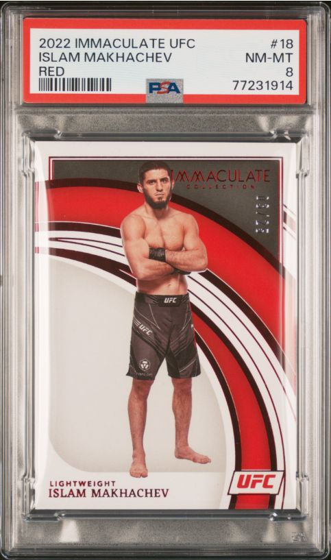 2022 Immaculate UFC Islam Makhachev #18 PSA 8