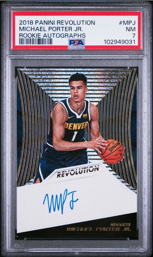 2018 Panini Revolution Michael Porter Jr. Rookie Autographs #MPJ PSA 7
