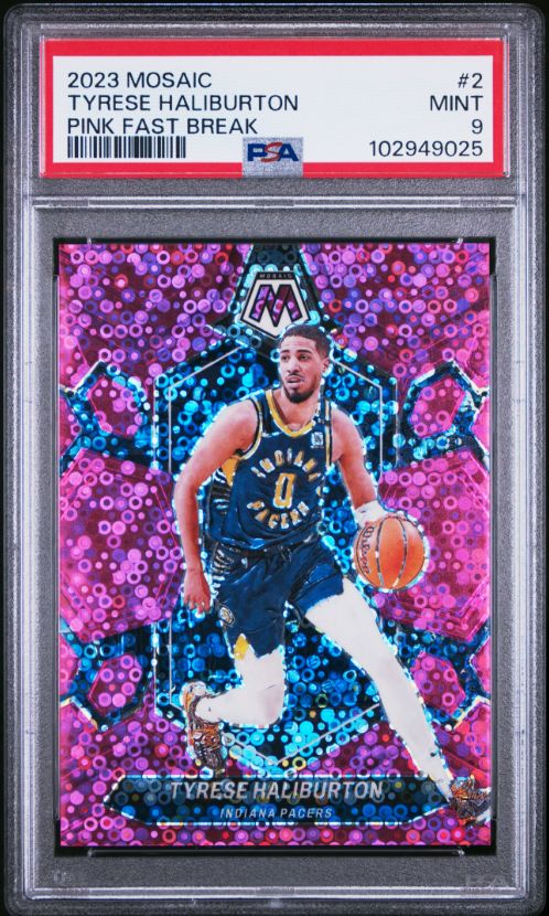 2023 Mosaic Tyrese Haliburton Pink Fast Break #2 PSA 9