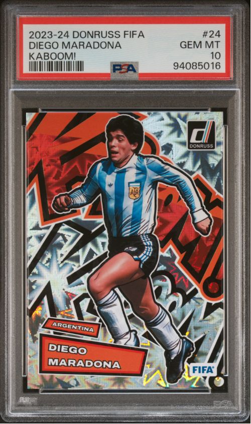 2023-24 Donruss FIFA Diego Maradona Kaboom #24 PSA 10