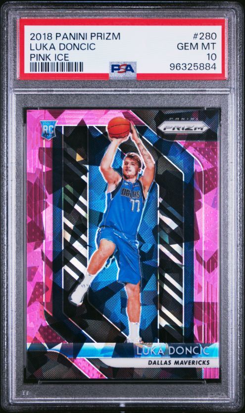 2018 Panini Prizm Luka Doncic Pink Ice #280 PSA 10