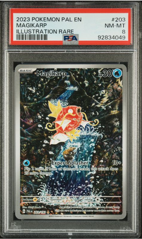 2023 Pokemon Pal En Magikarp Illustration Rare #203 PSA 8
