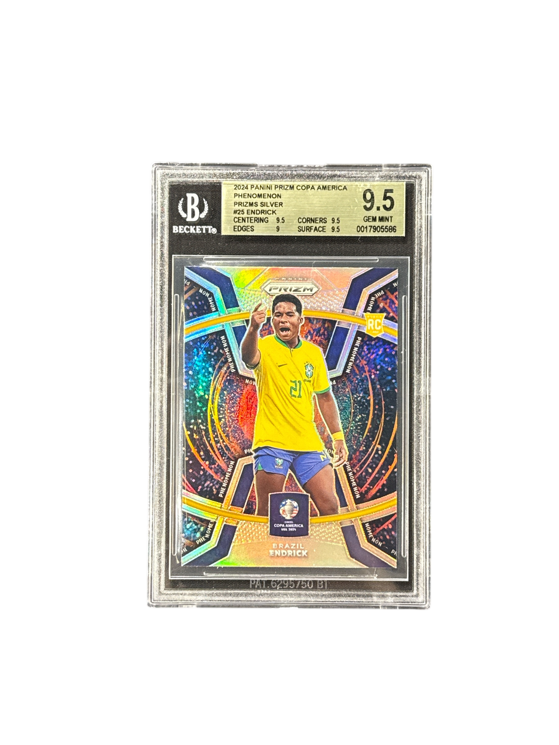 2024 Panini Prizm COPA America Phenomenon #25 Endrick Silver BGS 9.5