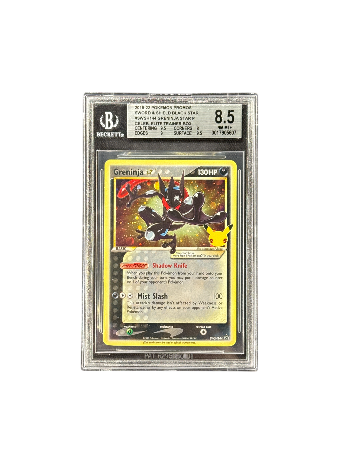 2021 Pokemon Celebrations SWSH #SWSH144 Greninja BGS 8.5