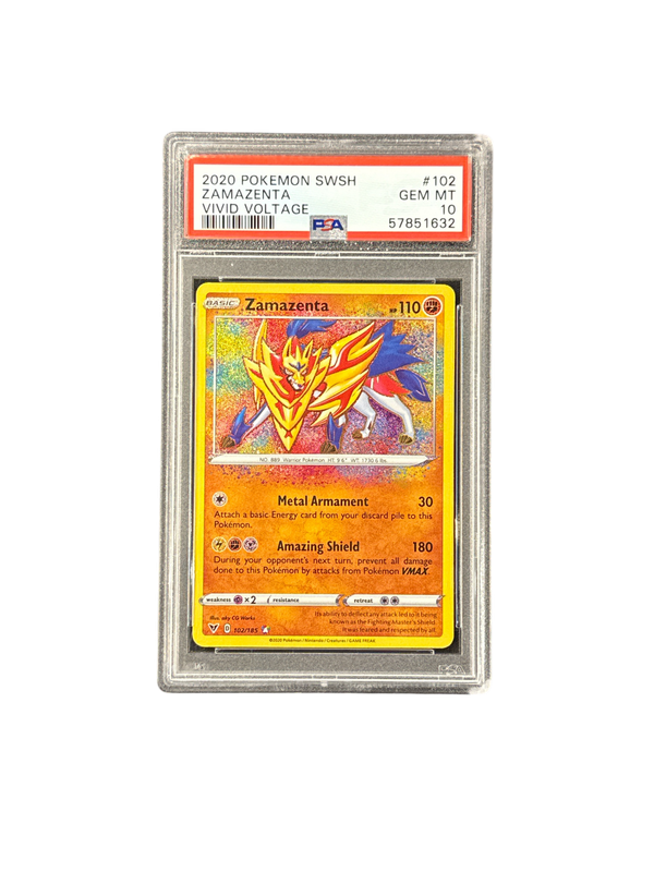 2020 Pokemon SWSH Vivid Voltage #102 Zamazenta PSA 10