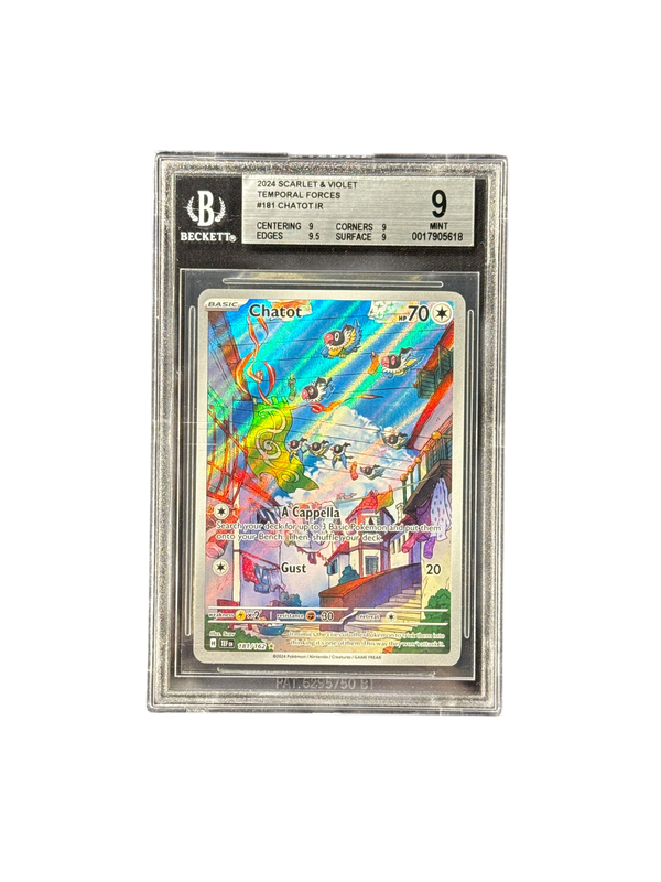2024 Pokemon TEF EN #181 Chatot IR BGS 9