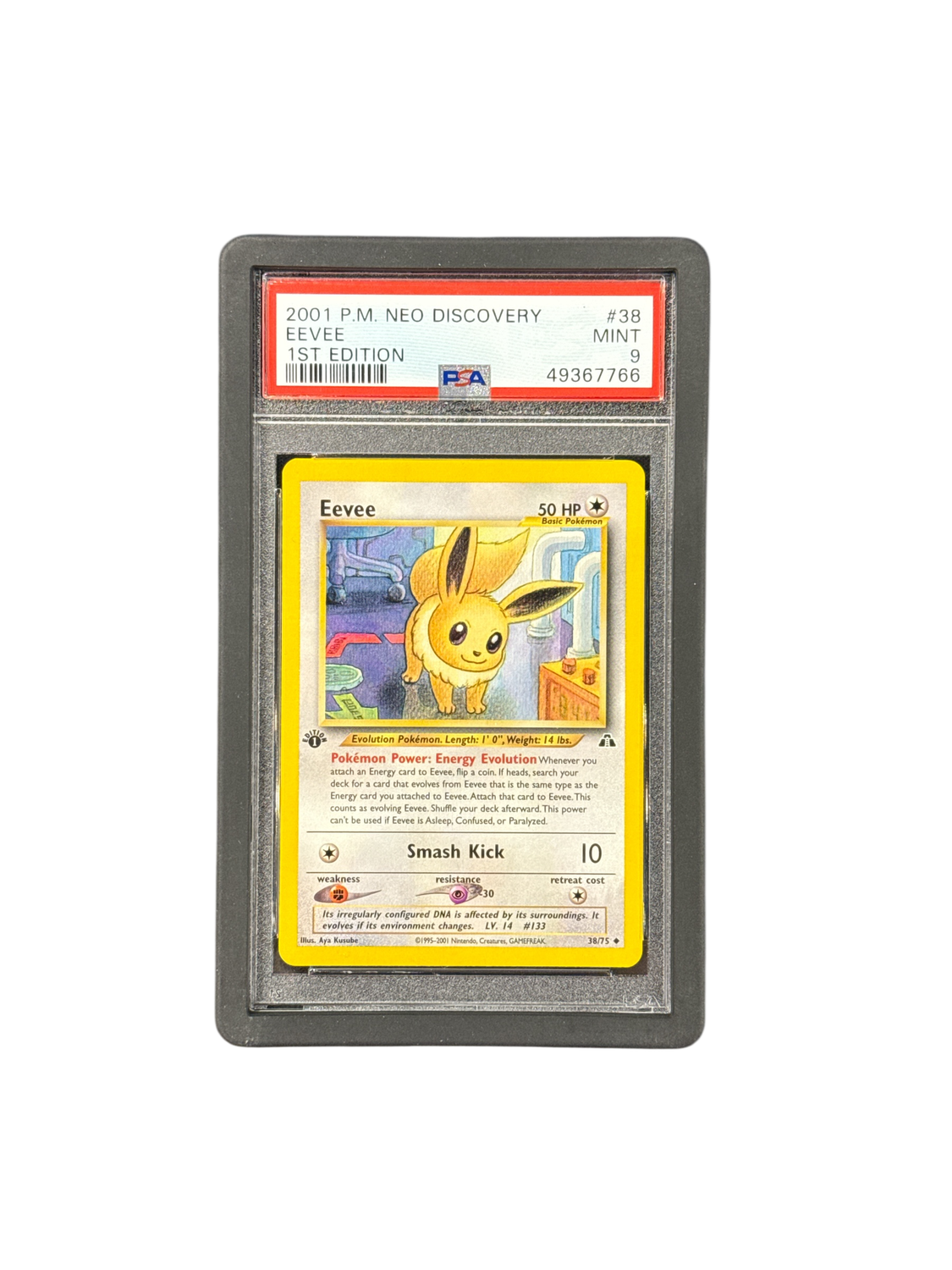 2001 Pokemon Neo Discovery #38 Eevee 1st Edition PSA 9