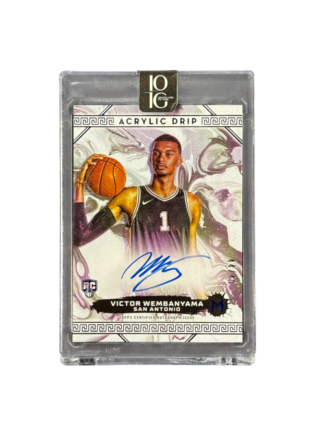 2024 Topps Motif Basketball Victor Wembanyama Acrylic Drip Auto RC 44/49