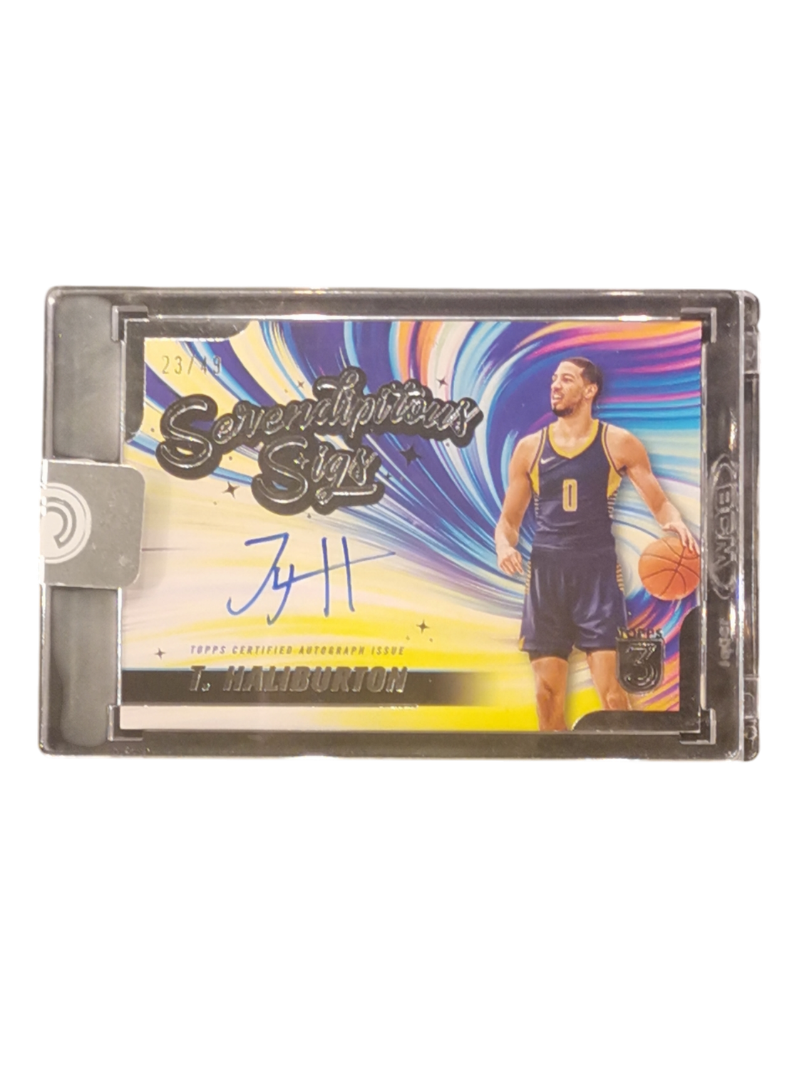 2024 Topps 3 Basketball Tyrese Haliburton Serendipitous Sigs Card #SS-TH 23/49