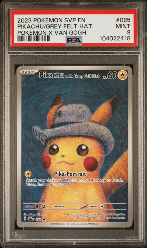 2023 Pokemon SVP EN #085 Pikachu w/ Grey Felt Hat PSA 9