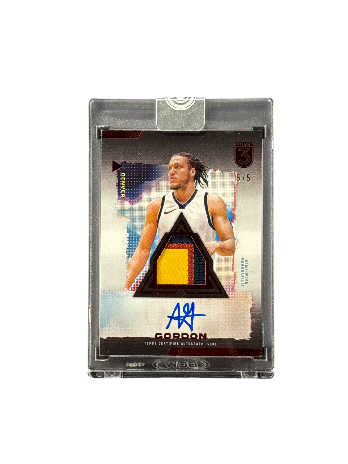 2024 Topps 3 Basketball Aaron Gordon Relic Auto Prime Card #RP-AG 5/5