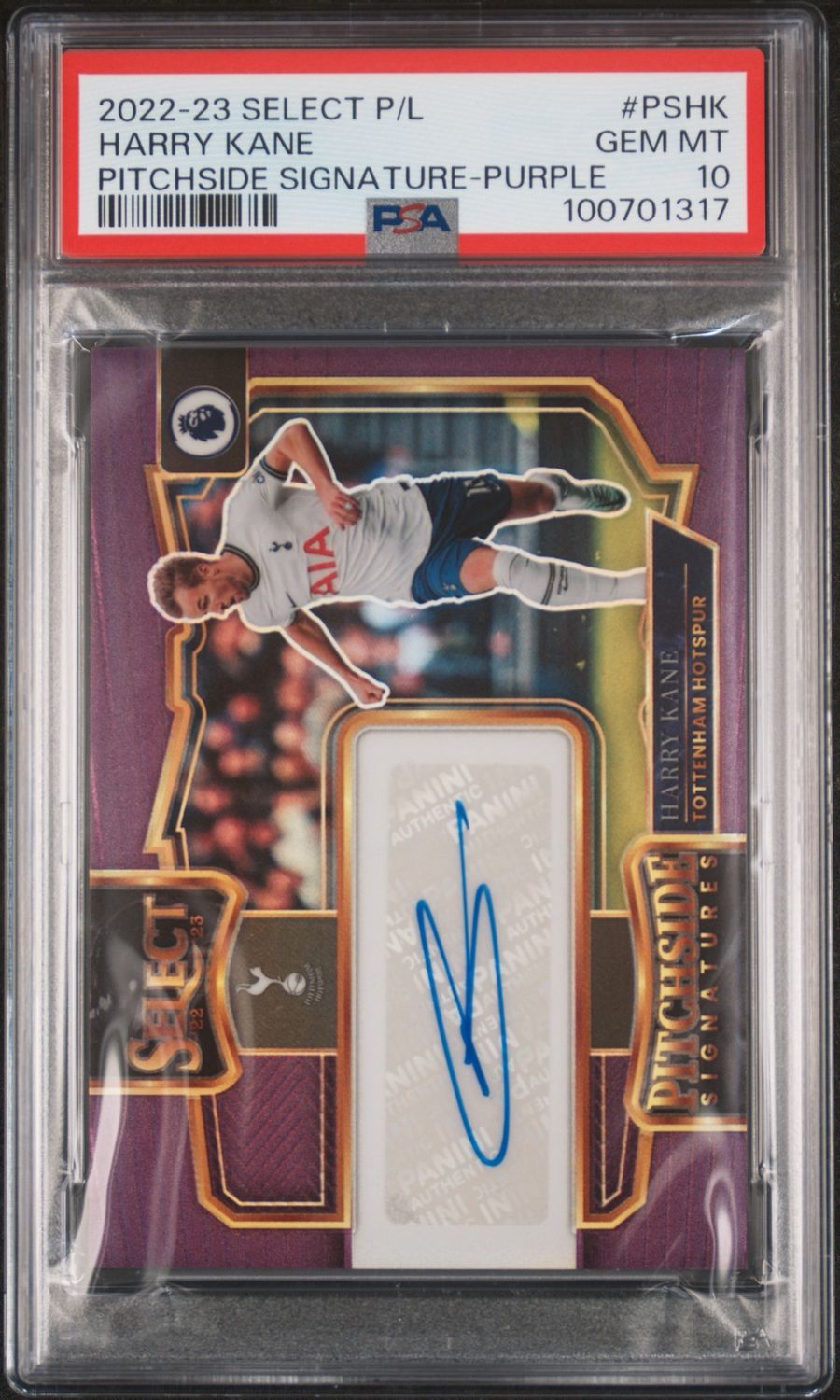 2022-23 Select P/L Pitchside Signature Purple #PSHK Harry Kane /49 PAS 10