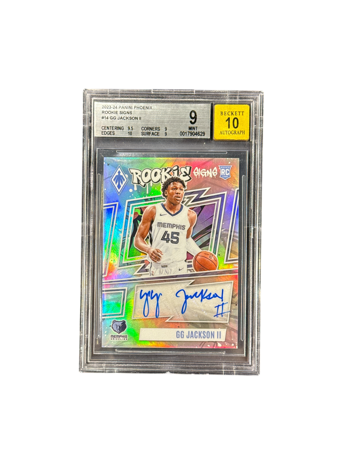 2023-24 Panini Phoenix Rookie Signs #14 GG Jackson II /99 BGS 9 Auto 10