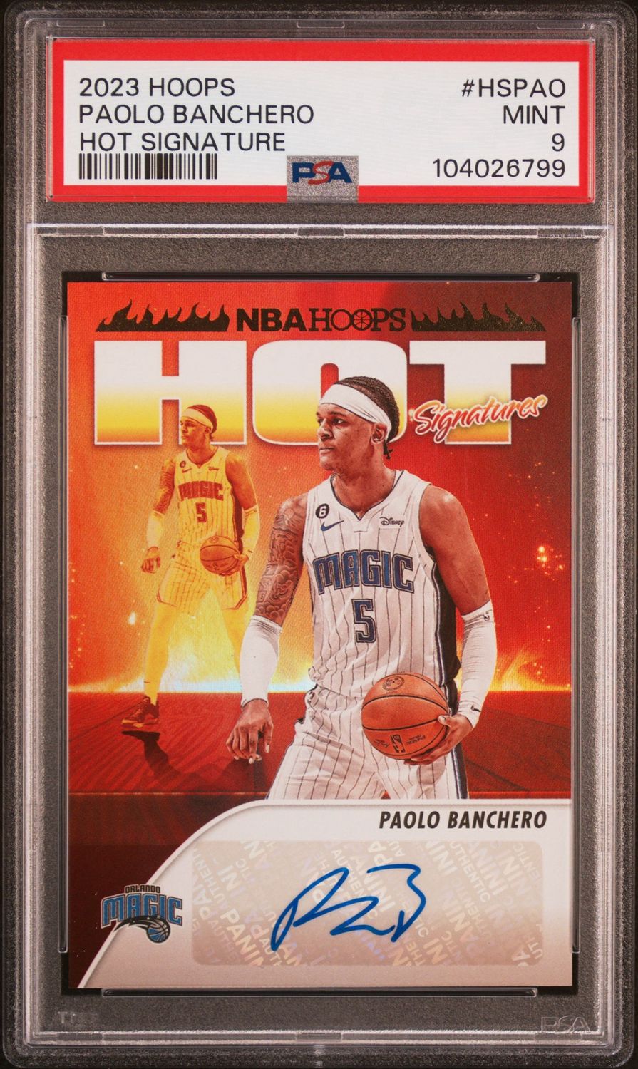 2003 Hoops Hot Signature Paolo Banchero PSA 9