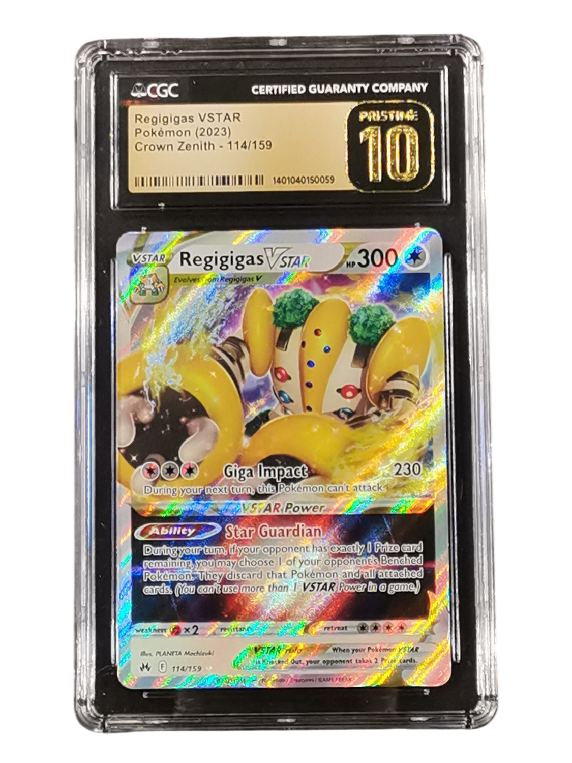 Regigigas Vstar Pokemon 2023 Crown Zenith 114/159 CGC Pristine 10