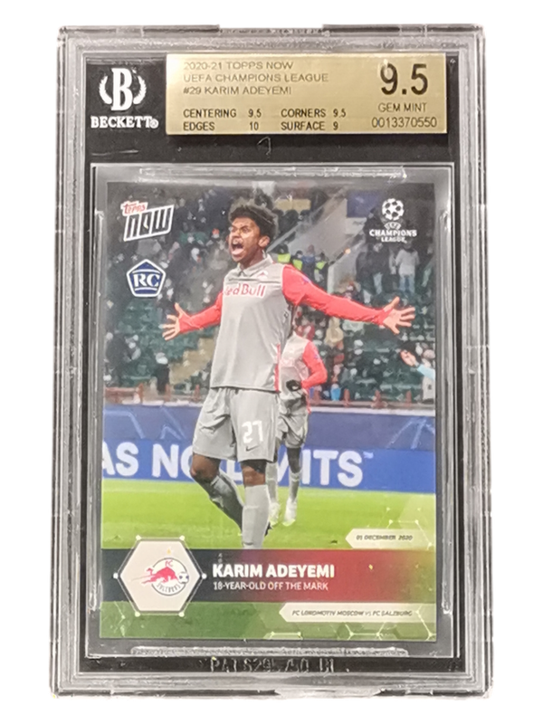 2020-21 Topps Now UEFA Champions League #29 Karim Adeyemi BGS 9.5