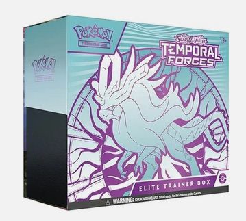 Pokemon - Scarlet &amp; Violet - Temporal Forces - Elite Trainer Box, Colour: Blue: Flutter Mane Promo