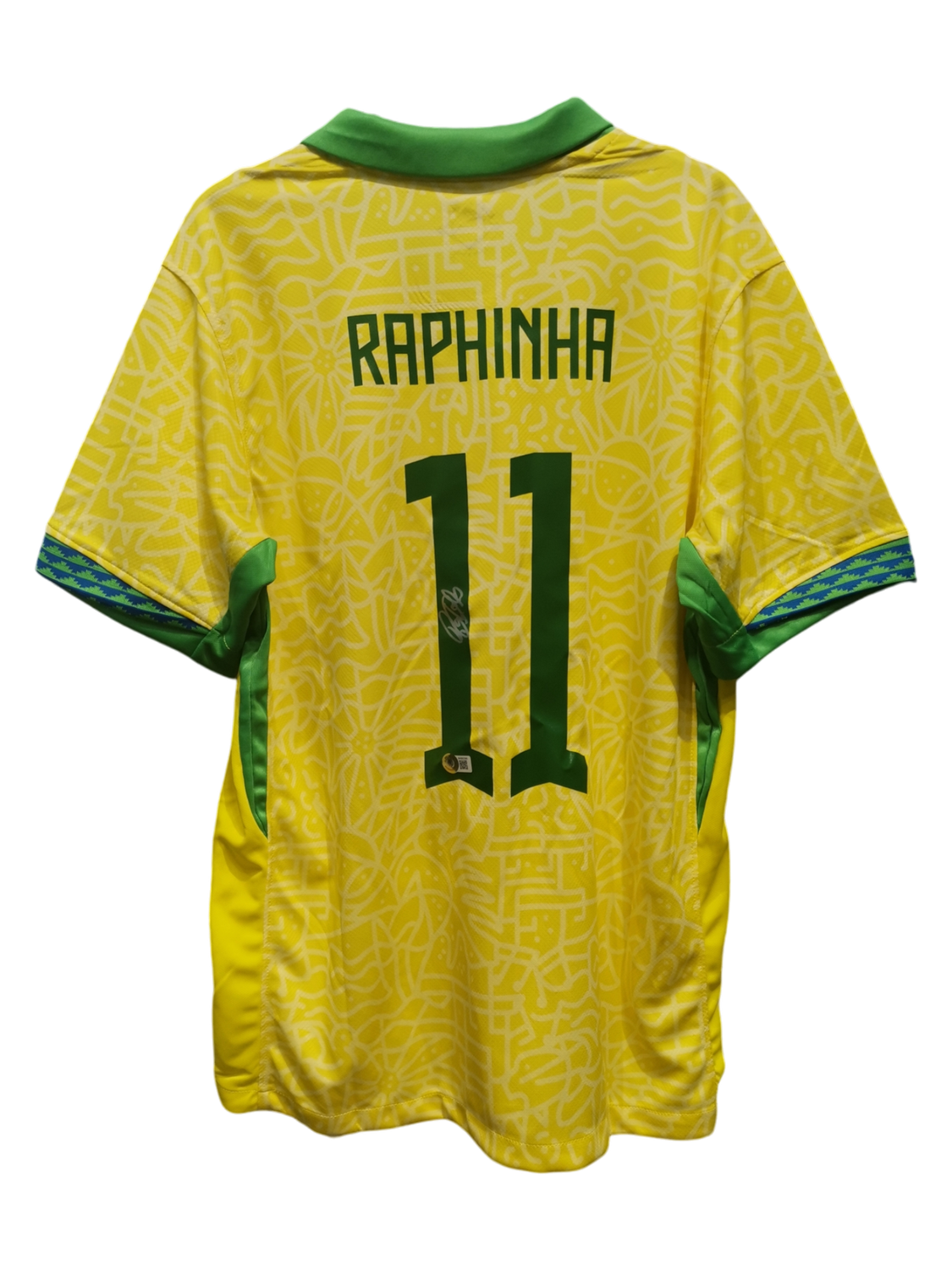Raphinha Belloli #11 Brazil 2024 Home Signed Jersey