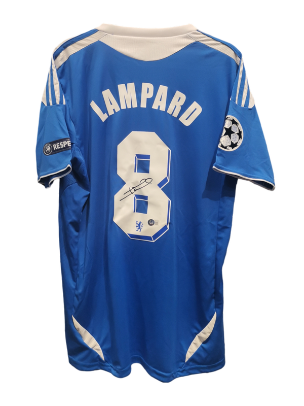 Frank Lampard #8 Chelsea 11/12 Home UCL Signed Jersey